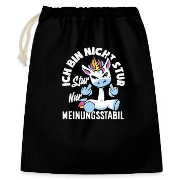 Not stubborn, just stable in opinion - Gift Bag 40 x 50 cm - black - Front