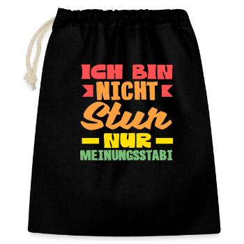Not stubborn, just stable in opinion - Gift Bag 40 x 50 cm - black - Front