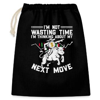 Trading Boursier Crypto Trader Boursier - Sac cadeau 40 x 50 cm - noir - Devant