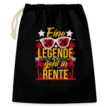Pension 2026 A legend retires Farewell - Gift Bag 40 x 50 cm - black - Front