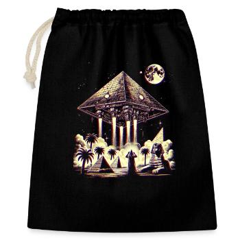 Ancienne pyramide OVNI Mystery Design chemise - Sac cadeau 40 x 50 cm - noir - Devant