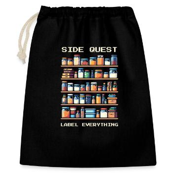Side Quest | Label all - Gift Bag 40 x 50 cm - black - Front