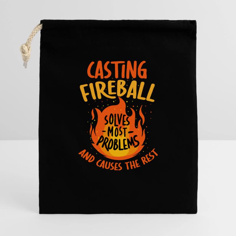 Casting Fireball Solves Problems RPG Gaming  Gift Bag 40 x 50 cm