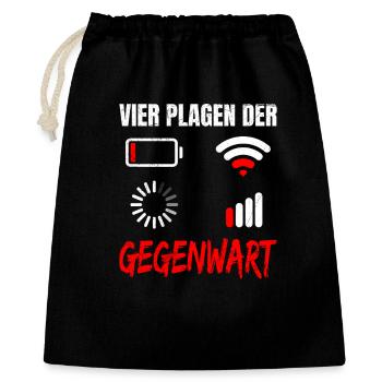 Science Coder FOUR PLAGUES OF THE PRESENT FUNNY - Gift Bag 40 x 50 cm - black - Front