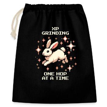 XP Grinding | Hoppel Fortschritt - Geschenkbeutel aus Baumwolle (40 x 50 cm) - Schwarz - Vorne
