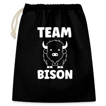 Bison - Geschenkbeutel aus Baumwolle (40 x 50 cm) - Schwarz - Vorne