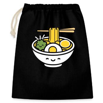Ramen - Geschenkbeutel aus Baumwolle (40 x 50 cm) - Schwarz - Vorne