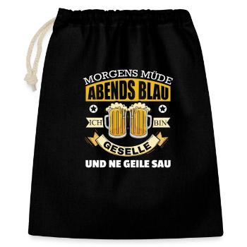 Examen de compagnon stagiaire - Sac cadeau 40 x 50 cm - noir - Devant