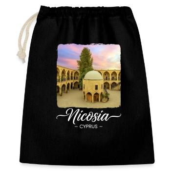 Nicosia Zypern - Geschenkbeutel aus Baumwolle (40 x 50 cm) - Schwarz - Vorne