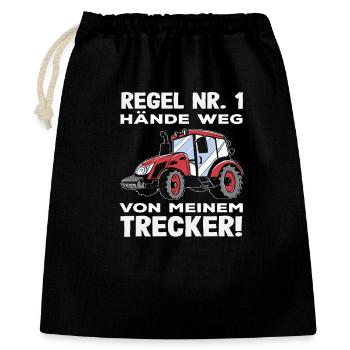 conducteur de tracteur mains tracteur drôle de ferme - Sac cadeau 40 x 50 cm - noir - Devant