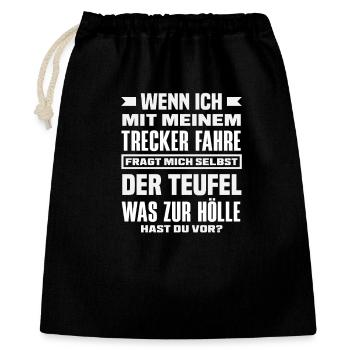 conducteur de tracteur drôle de dicton tracteur ferme - Sac cadeau 40 x 50 cm - noir - Devant