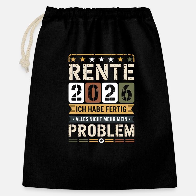 Pension 2026 I'm done - Gift Bag 40 x 50 cm - black