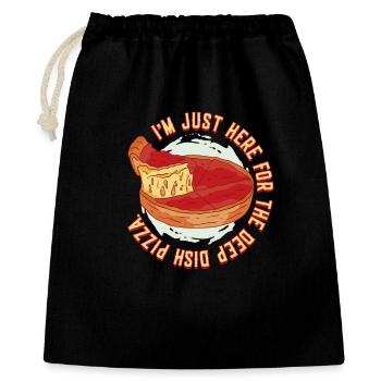 Plat profond Pizza Chicargo - Sac cadeau 40 x 50 cm - noir - Devant