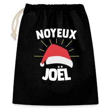 Noyeux Joël Humour Joyeux Noël Expression Drôle - Sac cadeau 40 x 50 cm - noir - Devant
