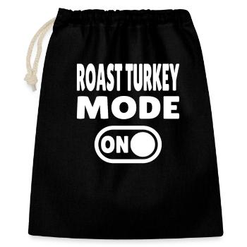 Mode dinde rôtie activé - Sac cadeau 40 x 50 cm - noir - Devant