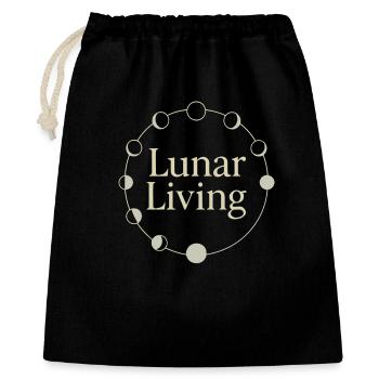 Déesse Lunaire du cycle lunaire intentionnellement - Sac cadeau 40 x 50 cm - noir - Devant