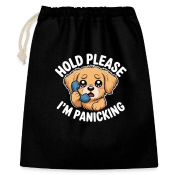 Funny yellow Labrador dog clothes with humor - Gift Bag 40 x 50 cm - black - Front