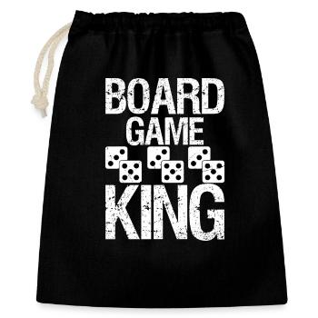 board game king - Geschenkbeutel aus Baumwolle (40 x 50 cm) - Schwarz - Vorne