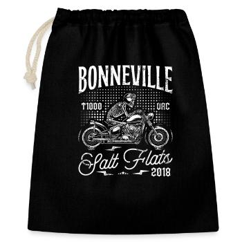 Bonneville Salt Flats Motorrad Geburtstag 2018 - Geschenkbeutel aus Baumwolle (40 x 50 cm) - Schwarz - Vorne