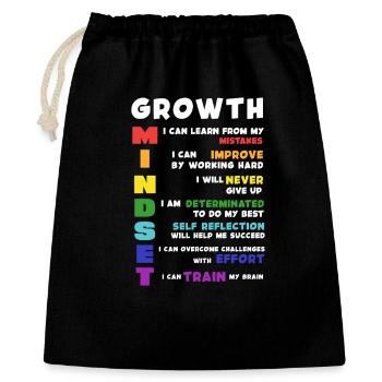Growth Mindset Acronym Poster - Gift Bag 40 x 50 cm - black - Front