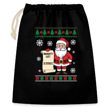 Liste des Vilains Le Patriarcat - Sac cadeau 40 x 50 cm - noir - Devant