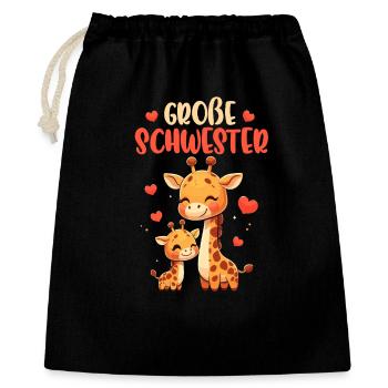 Big Sister Giraffe Sibling - Gift Bag 40 x 50 cm - black - Front