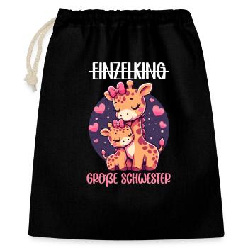 Big Sister Giraffe Sibling - Gift Bag 40 x 50 cm - black - Front