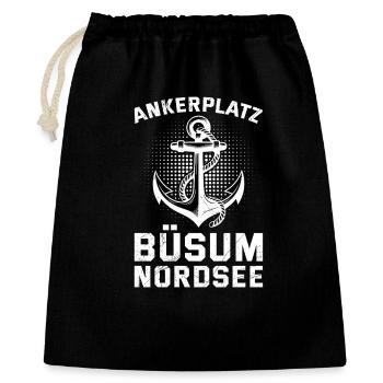 Mouillage de Büsum Büsum Mer du Nord - Sac cadeau 40 x 50 cm - noir - Devant