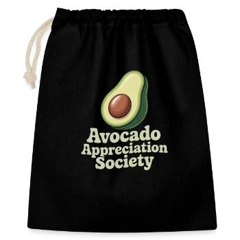 Avocado Appreciation Society - Geschenkbeutel aus Baumwolle (40 x 50 cm) - Schwarz - Vorne