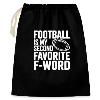 Football is my second Favorite F-Word - Gift Bag 40 x 50 cm - black - Front