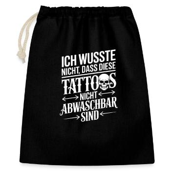 Non Washable Tattoos Saying - Gift Bag 40 x 50 cm - black - Front