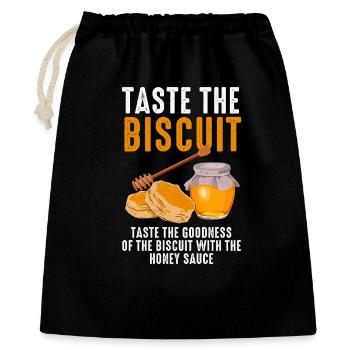 Goûtez le biscuit au miel - Sac cadeau 40 x 50 cm - noir - Devant