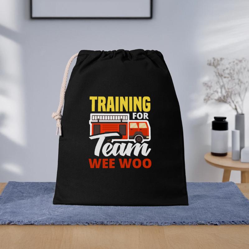 Wee Woo Squad Fire Tiny Feuerwehrmann Geschenkbeutel aus Baumwolle (40 x 50 cm)