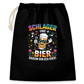 Schlager Beer Fun Graphic - Gift Bag 40 x 50 cm - black - Front