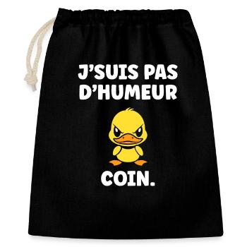 J'SUIS PAS D'HUMEUR COIN - Sac cadeau 40 x 50 cm - noir - Devant