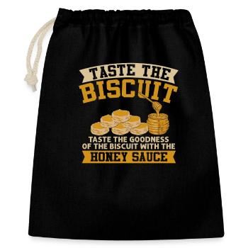 Goûte la sauce biscuit au miel - Sac cadeau 40 x 50 cm - noir - Devant