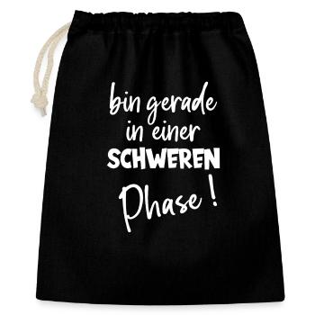 I'm just in a hard time humor weight - Gift Bag 40 x 50 cm - black - Front