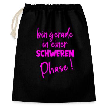 I'm just in a hard time humor weight - Gift Bag 40 x 50 cm - black - Front