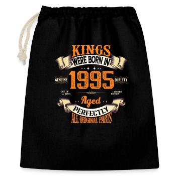 kings born in 1995 - Sac cadeau 40 x 50 cm - noir - Devant