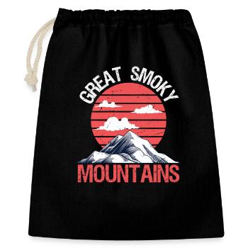 Great Smoky Mountains - Geschenkbeutel aus Baumwolle (40 x 50 cm) - Schwarz - Vorne