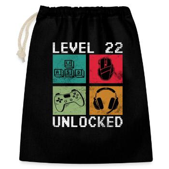 Déblocage des icônes de pixels niveau 22 - Sac cadeau 40 x 50 cm - noir - Devant