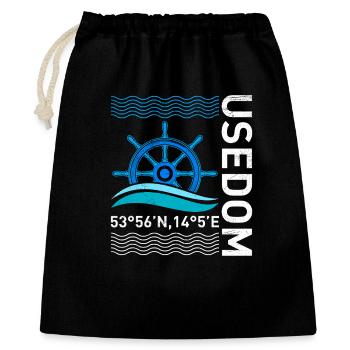 Île USEDOM Mer Baltique Vacances d’Usedom - Sac cadeau 40 x 50 cm - noir - Devant