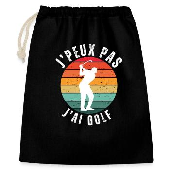 I Can't I Have Golf Humor Gift - Gift Bag 40 x 50 cm - black - Front