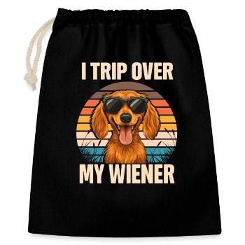 Vintage Dachshund Dachshund Owner Gift Idea - Gift Bag 40 x 50 cm - black - Front