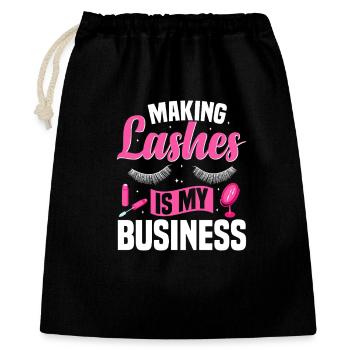 Technicienne des cils incontournable pour l’artiste des cils - Sac cadeau 40 x 50 cm - noir - Devant