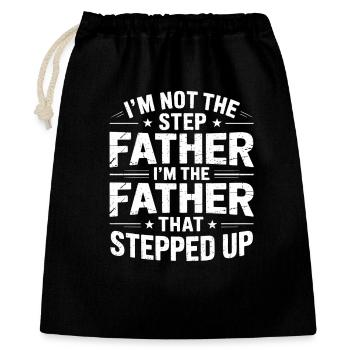 The father who stepped in - Gift Bag 40 x 50 cm - black - Front