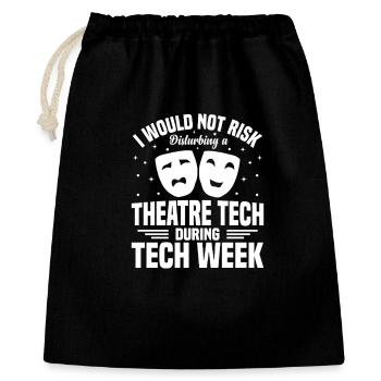 Équipe de scène Technicien de théâtre Technicien éclairage - Sac cadeau 40 x 50 cm - noir - Devant