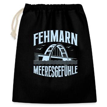 Baltic Sea Holidays FEHMARN SEA FEELINGS Fun - Gift Bag 40 x 50 cm - black - Front