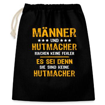 Le dicton du Chapelier - Sac cadeau 40 x 50 cm - noir - Devant