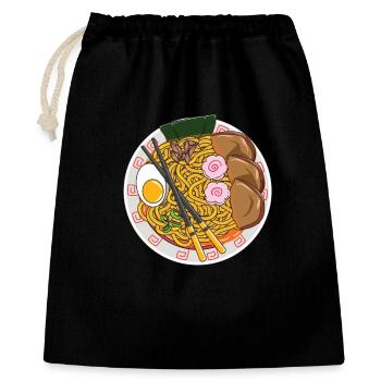 Lustige Ramen-Nudeln, japanisches Essen, Koch-Geschenk - Geschenkbeutel aus Baumwolle (40 x 50 cm) - Schwarz - Vorne